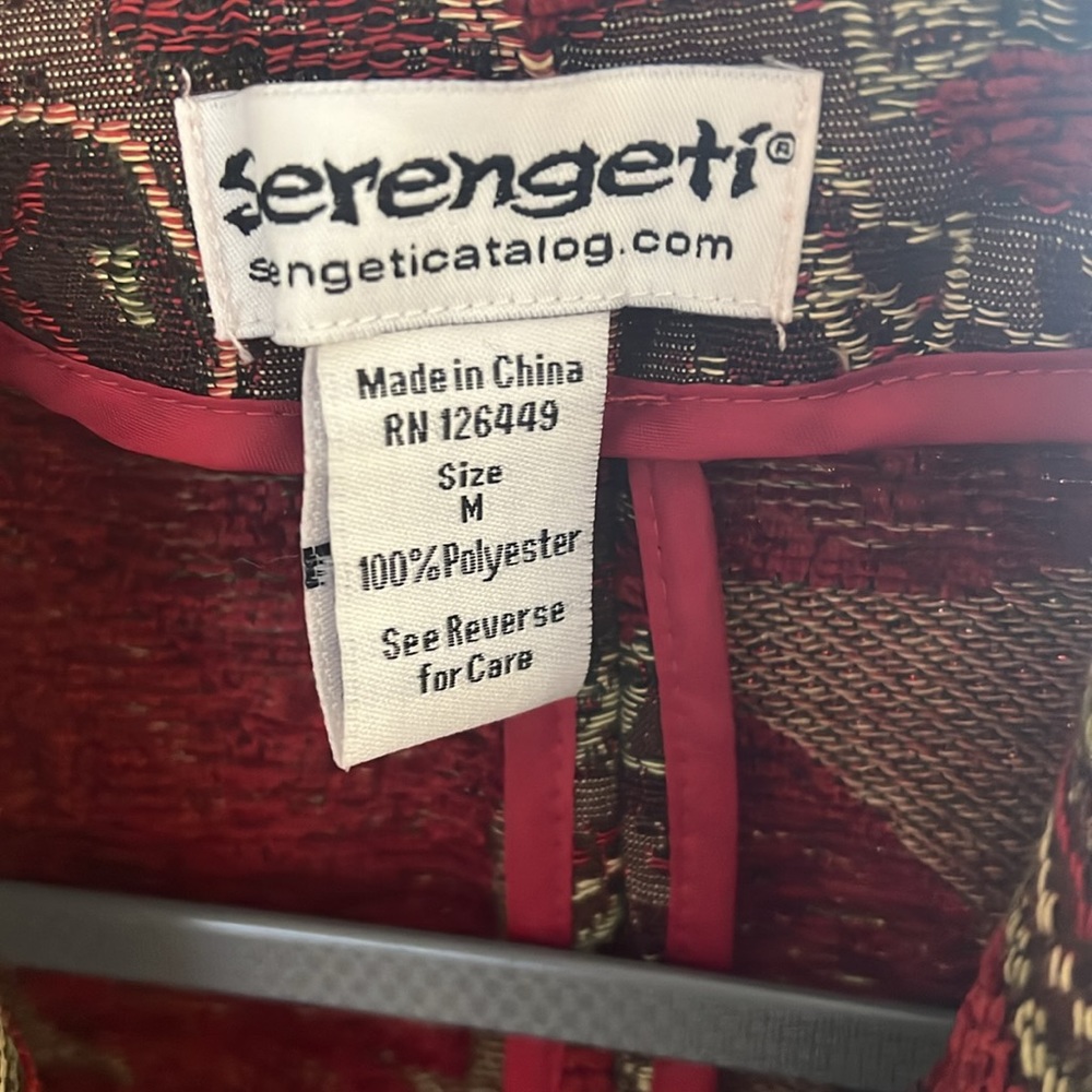 💥SOLD 💥Vintage Serengeti Tapestry Blazer Jacket Size m - Picture 3 of 4